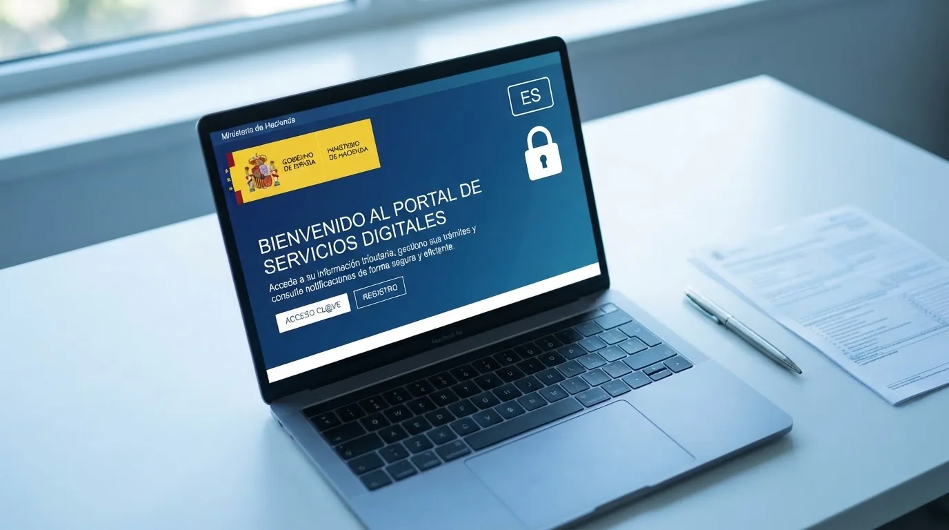 Una pantalla con el logo de la DGOJ, el dominio .es y un candado de seguridad sobre un fondo azul institucional