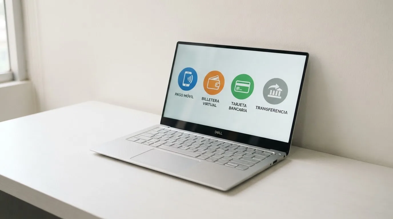 Pantalla con los iconos de Bizum, PayPal, tarjeta de débito y transferencia bancaria como métodos de pago en un casino online español