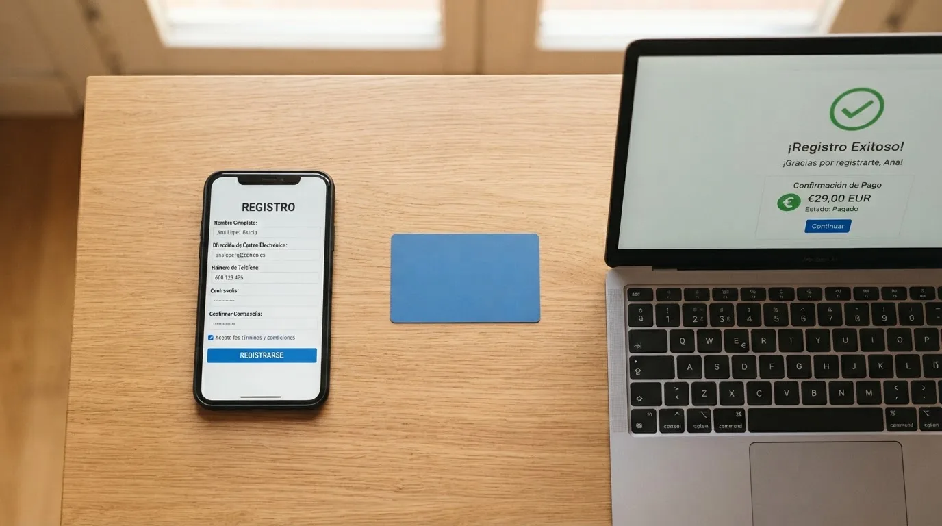 Pantalla dividida en tres pasos: formulario de registro, documento de identidad para verificación KYC y pantalla de retirada de fondos en un casino online